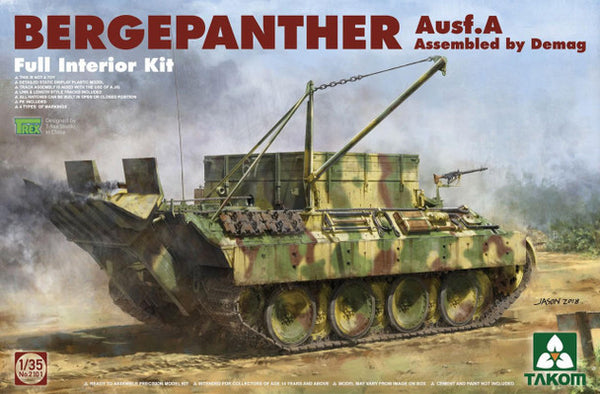 TAK2101 - 1/35 Takom WWII Bergepanther Ausf A Tank w/Full Interior