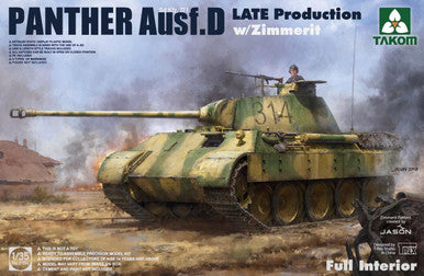 TAK2104 - 1/35 Takom WWII German medium Tank  Sd.Kfz.171 Panther  Ausf.D  Late production w/ Zimmerit/ full interior kit