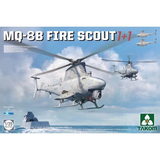 Takom 1:35 MQ-8B Fire Scout drone 1+1 Model Aircraft Kit