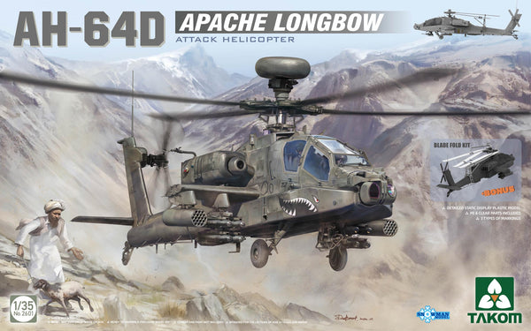 Takom AH-64D Apache Longbow Attack Helicopter Model Aircraft Kit