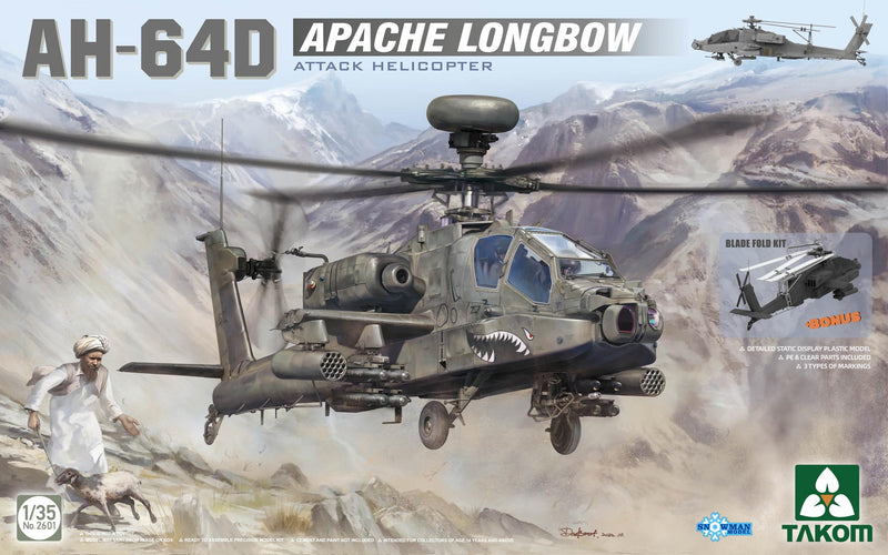 Takom AH-64D Apache Longbow Attack Helicopter Model Aircraft Kit