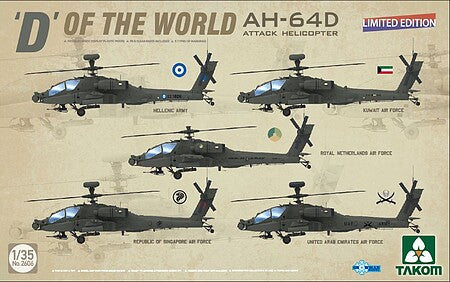 Takom 2606 D of the World AH-64D Attack Helicopter Model Aircraft Kit (Limited Edition)