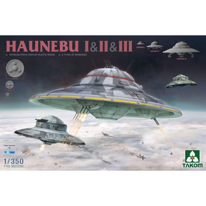 Takom 1:350 HAUNEBU I & II & III Model Aircraft Kit