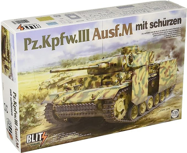 TAK8002 - 1/35 Takom PzKpfw III Ausf M Tank w/Side-Skirt Armor