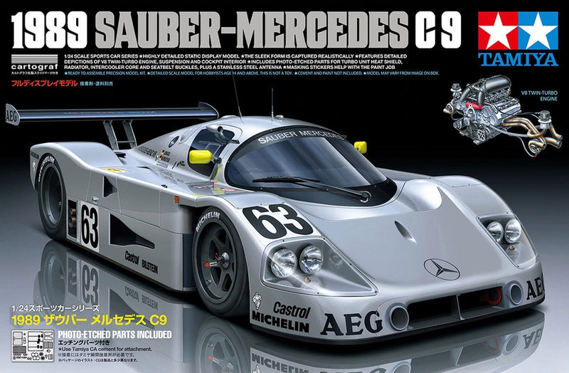 TAM24359 - 1/24 Tamiya 1989 Sauber Mercedes C9 Race Car