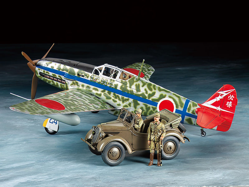 Tamiya 1/48 Kawasaki Ki-61-Id Hien (Tony) & 4x4 Light Vehicle Model Kit