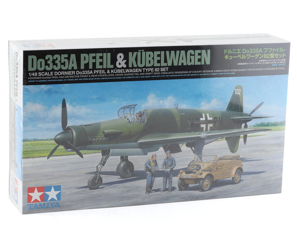 Tamiya 1/48 Dornier Do 335 Pfeil & Kubelwagen Type 82 Model Set (TAM25206)