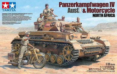 1/35 Tamiya German Panzer IV Ausf.F & Motorcycle - PREORDER