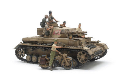 1/35 Tamiya German Panzer IV Ausf.F & Motorcycle - PREORDER