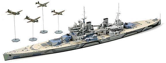 TAM31615 - 1/700 Tamiya HMS Prince of Wales Battleship Battle of Maya Waterline