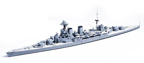 TAM31806 - 1/700 Tamiya HMS Hood Battleship & E Class Destroyer Battle of Denmark Strait Waterline