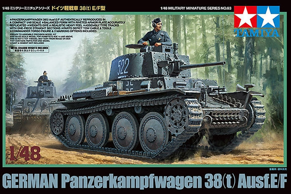 TAM32583 - 1/48 Tamiya German Panzer 38(t) Ausf E/F Tank