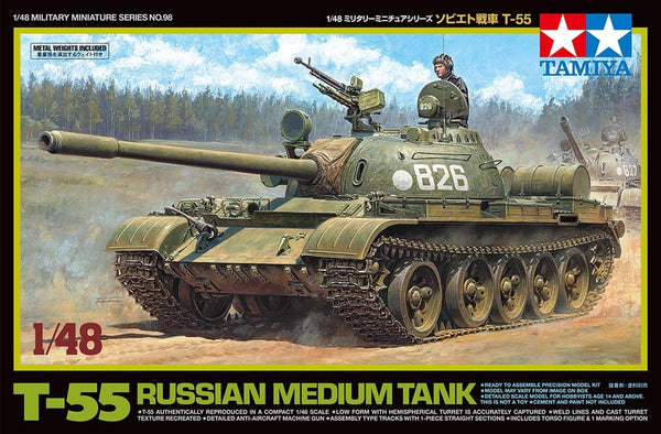 TAM32598 - 1/48 Tamiya Russian T55 Medium Tank