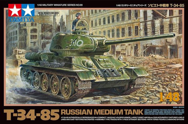 TAM32599 - 1/48 Tamiya T34/85 Russian Medium Tank