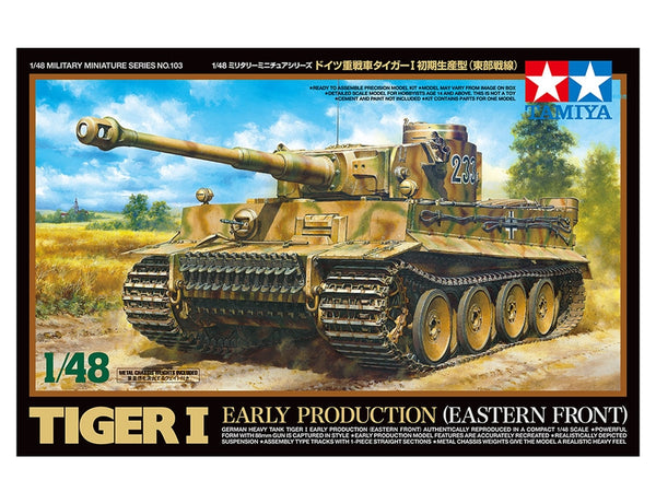 TAM32603 - 1/48 Tamiya German Tiger I Early Production Heavy Tank Eastern Front