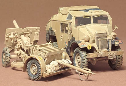 TAM35044 - 1/35 Tamiya British 25-Pdr Field Gun & Quad Gun Tractor Vehicle