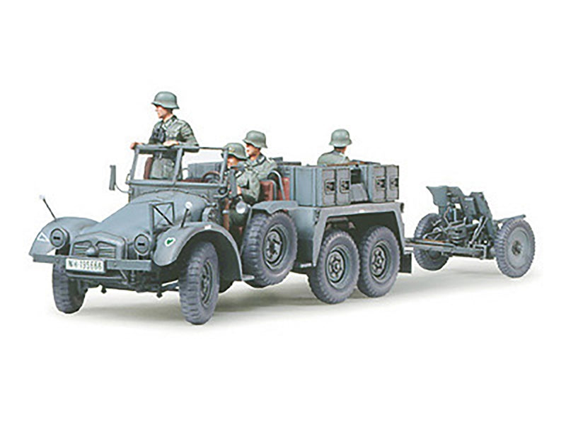 TAM35259 - 1/35 Tamiya Krupp Protze 1-Ton (6x4) Kfz69 Tow Truck w/3.7cm Pak