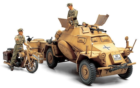 TAM35286 - 1/35 Tamiya SdKfz 222 w/DKW Motorcycle N African Campaign