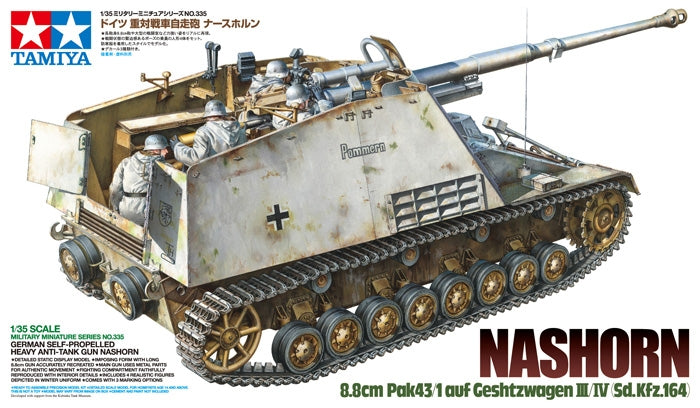 TAM35335 - 1/35 Tamiya German Nashorn Self-Propelled Heavy Anti-Tank Destroyer w/8.8cm Pak 43/1 Gun