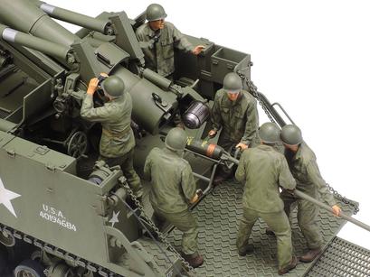 TAM35351 - 1/35 Tamiya US M40 155mm Self-Propelled Artillery Tank w/8 Crew