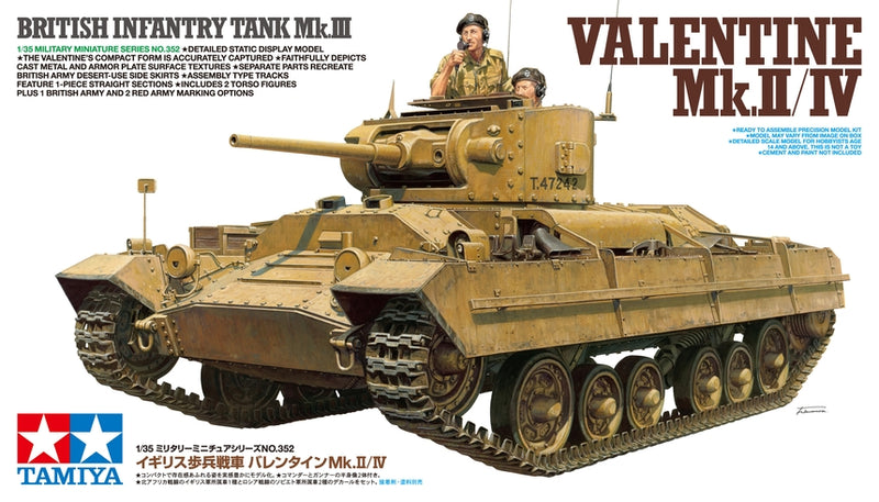 TAM35352 - 1/35 Tamiya British Mk III Valentine Mk II/IV Infantry Tank