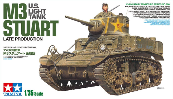 TAM35360 - 1/35 Tamiya US M3 Stuart Late Production Light Tank