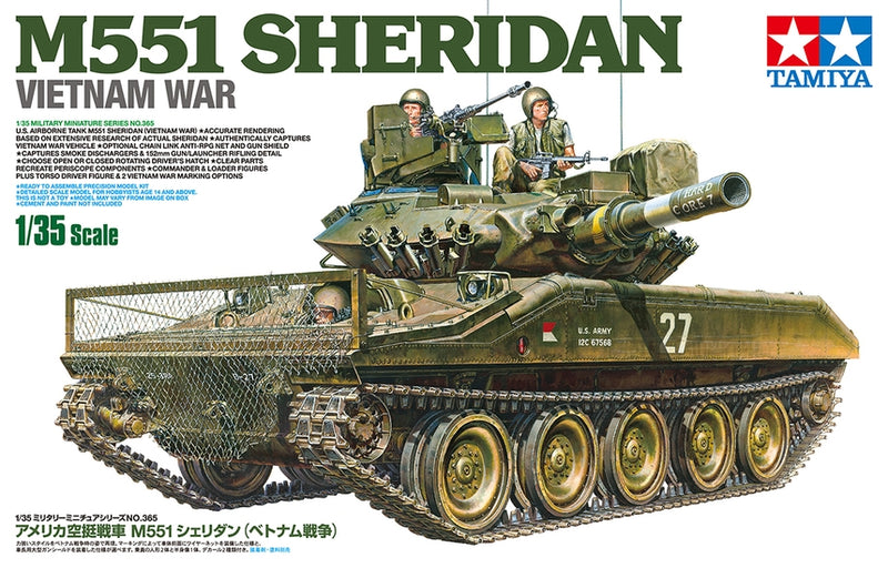 TAM35365 - 1/35 Tamiya US M551 Sheridan Airborne Tank Vietnam War