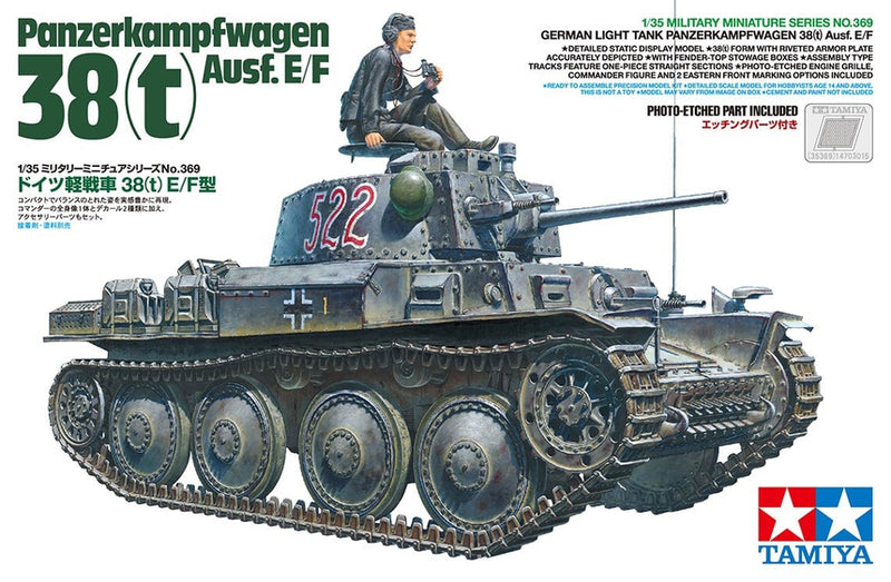 TAM35369 - 1/35 Tamiya German PzKpfw 38(t) Ausf E/F Light Tank