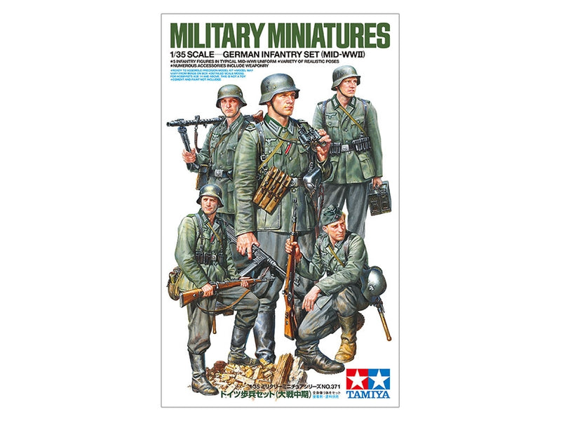 TAM35371 - 1/35 Tamiya German Mid-WWII Infantry Soldiers (5)