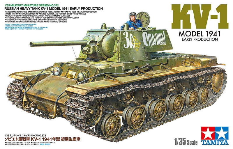 TAM35372 - 1/35 Tamiya Russian KV1 Model 1941 Early Production Heavy Tank