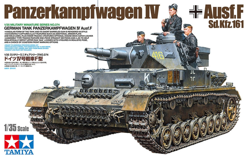 TAM35374 - 1/35 Tamiya German PzKpfw IV Ausf F SdKfz 161 Tank