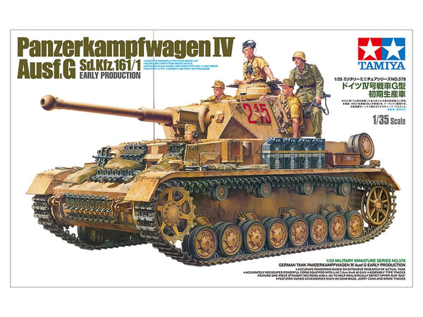 TAM35378 - 1/35 Tamiya German PzKpfw IV Ausf G SdKfz 161/1 Early Production Tank w/4 Crew