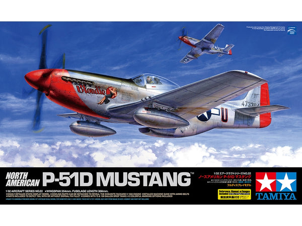 TAM60322 - 1/32 Tamiya P51D Mustang Fighter