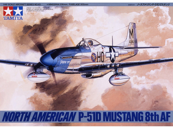 TAM61040 - 1/48 Tamiya P51D Mustang Fighter