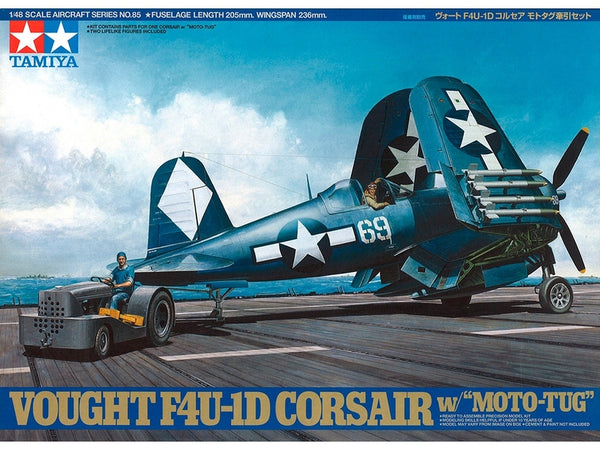 TAM61085 - 1/48 Tamiya F4U1D Corsair w/Moto Tug