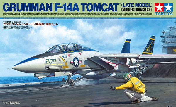 TAM61122 - 1/48 Tamiya F14A Tomcat Late Model Fighter Carrier Launch Set