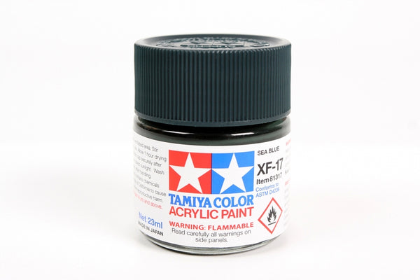 Tamiya America, Inc Acrylic XF17 Flat, Sea Blue, TAM81317