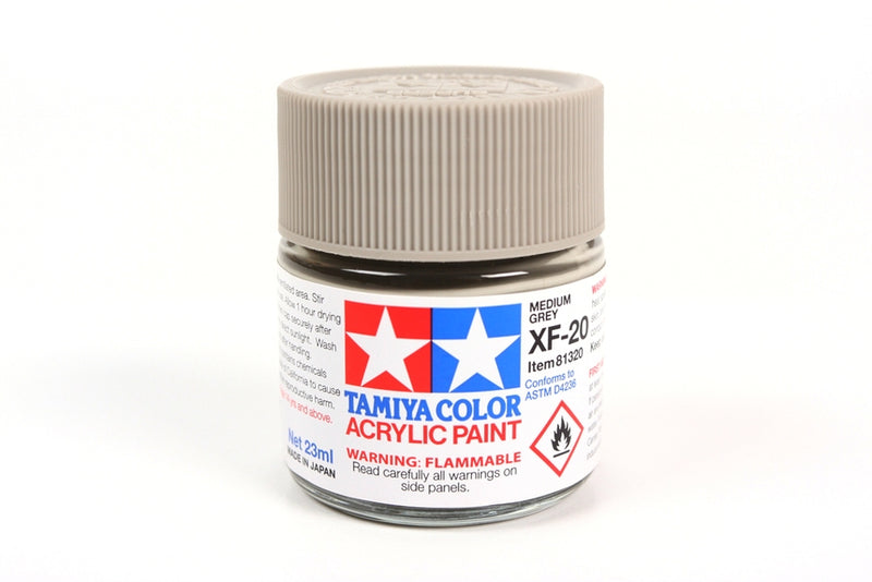 Tamiya 81320 Acrylic XF20 Medium Gray 3/4 oz