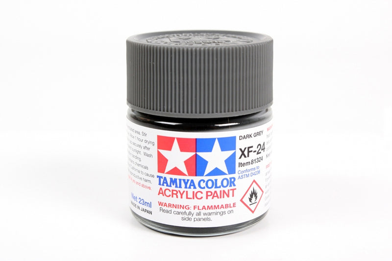 TAMIYA America, Inc Acrylic XF24, Flat Dark Gray, TAM81324…