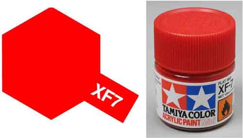 Tamiya Mini Acrylic Paint X-07 Red 10ml (1/3 fl oz) #81507