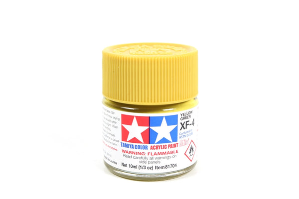 TAM81704 Tamiya Mini Acrylic Paint XF-04 Yellow Green 10ml (1/3 fl oz) #81704