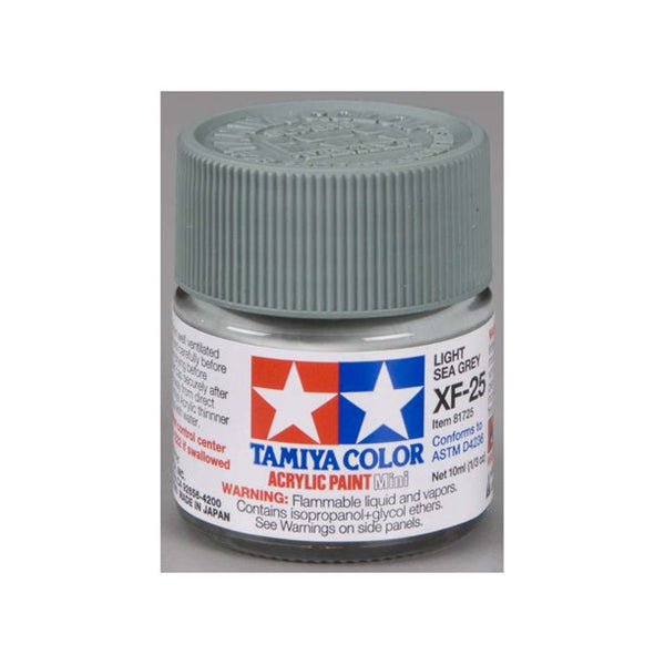 TAM81725 Tamiya Mini Acrylic Paint XF-25 Light Sea Grey 10ml (1/3 fl oz) #81725