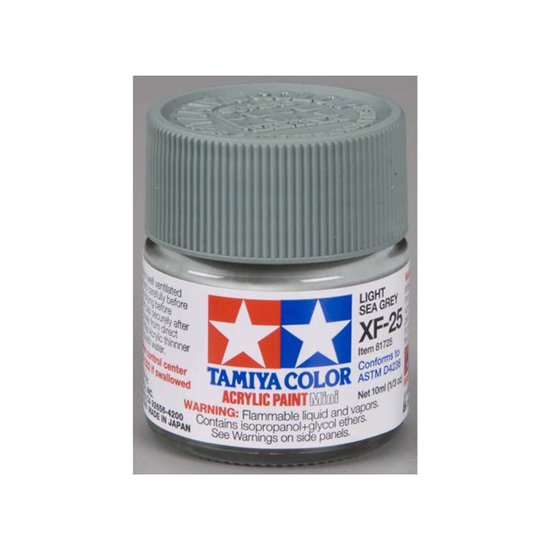 TAM81725 Tamiya Mini Acrylic Paint XF-25 Light Sea Grey 10ml (1/3 fl oz)