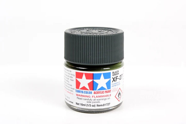 TAM81727 Tamiya Mini Acrylic Paint XF-27 Black Green 10ml (1/3 fl oz) #81727