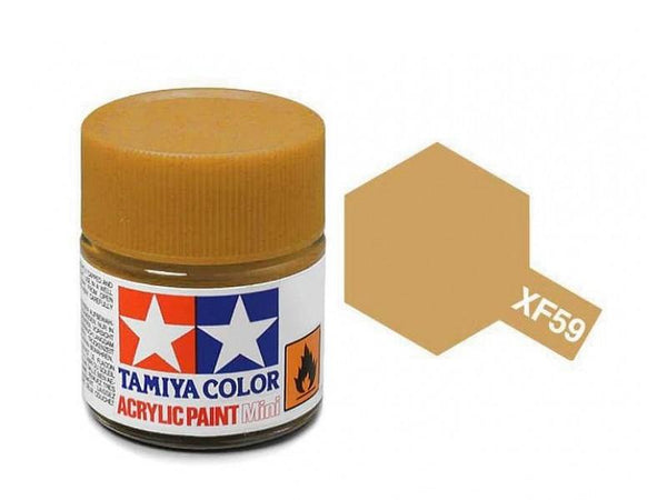 TAM81759 Tamiya Mini Acrylic Paint XF-59 Desert Yellow 10ml (1/3 fl oz) #81759