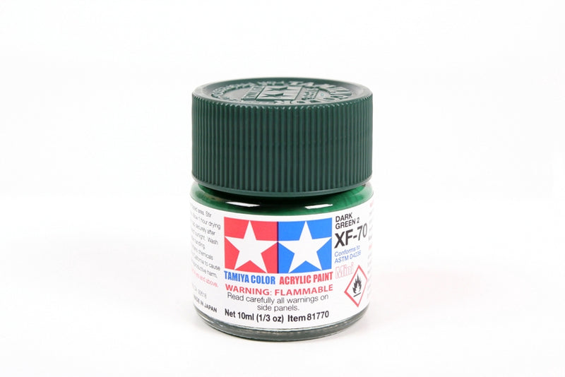 TAMIYA 81770 Acrylic Mini XF70 Dark Green 1/3 oz