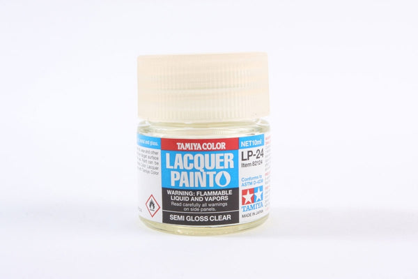 TAM82124 Tamiya Lacquer Paint LP-24 Semi Gloss Clear 10ml (1/3 fl oz)