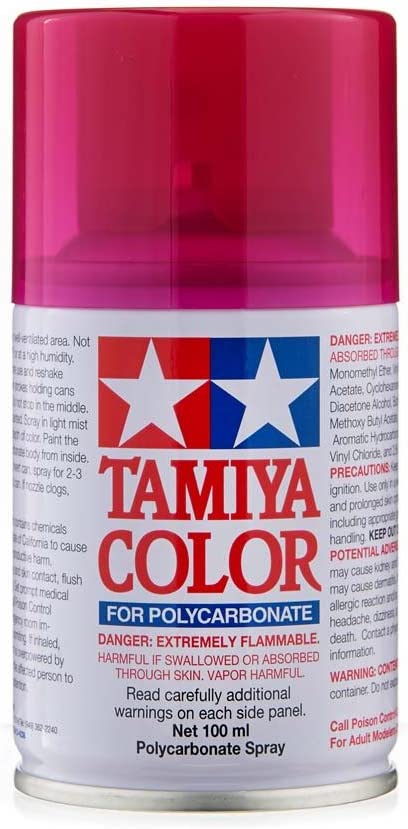 Tamiya America, Inc Polycarbonate PS-40 Translucent Pink, Spray 100 ml, TAM86040