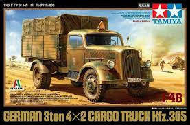 1/48 Tamiya German 3 Ton 4x2 Cargo Truck KFZ.305 Plastic Model Kit