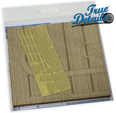 1/32 True Details Carrier Deck Section Wood + PE Display Base 11-13/16"x11-13/16"